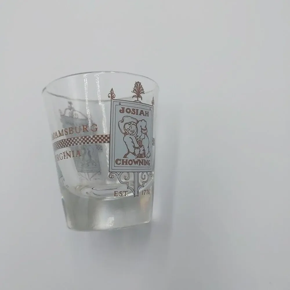 Kings Arms Tavern Shot Glass -Williamsburg Virginia- Josiah‎ Chowning, Souvenir